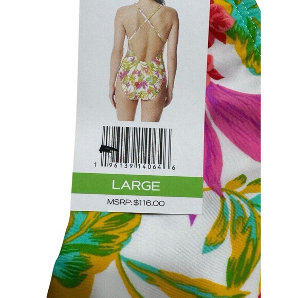 INTO THE BLEU Vacation Floral One Piece Swimsuit Women’s Size Large MSRP $116 - Picture 8 of 8